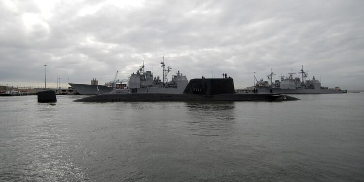 An Astute-class submarine at sail.