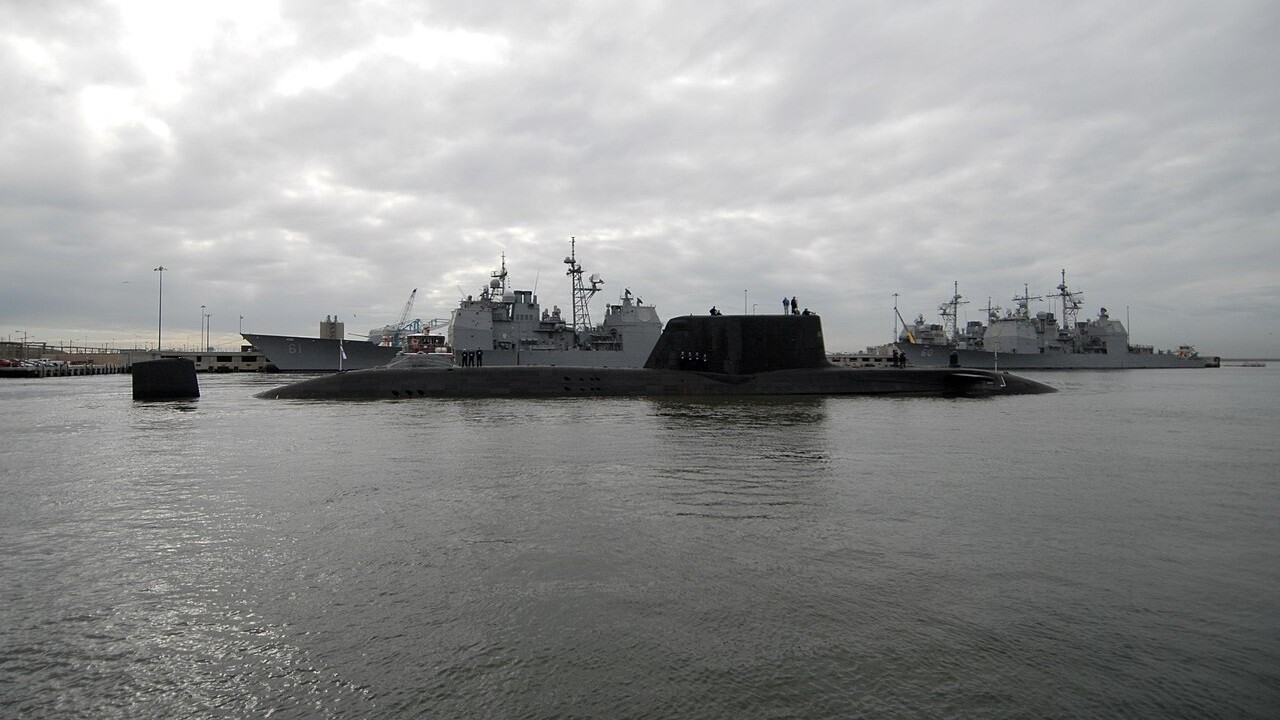 An Astute-class submarine at sail.