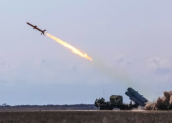 Tests of the newest Ukrainian development of a ground-based cruise missile complex for defeating the marine and coastal targets, at the test site in the Odessa region