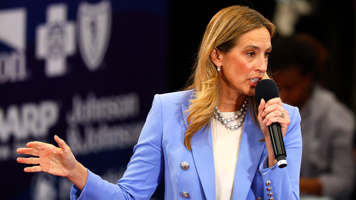 Mikie Sherrill at the debate