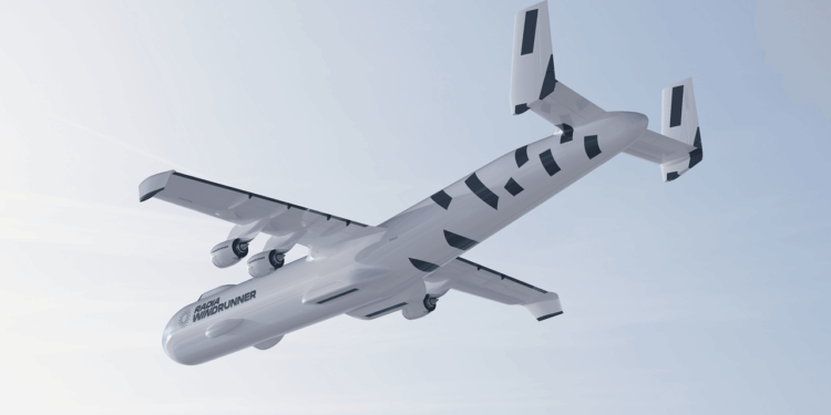 A conceptual drawing of a Radia WindRunner cargo plane.