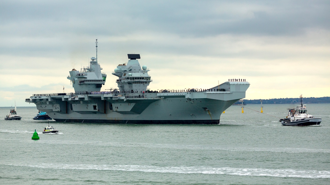 The HMS Prince of Wales at sail.