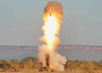 The launch of a Typhon missile.