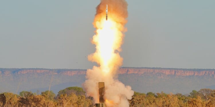 The launch of a Typhon missile.