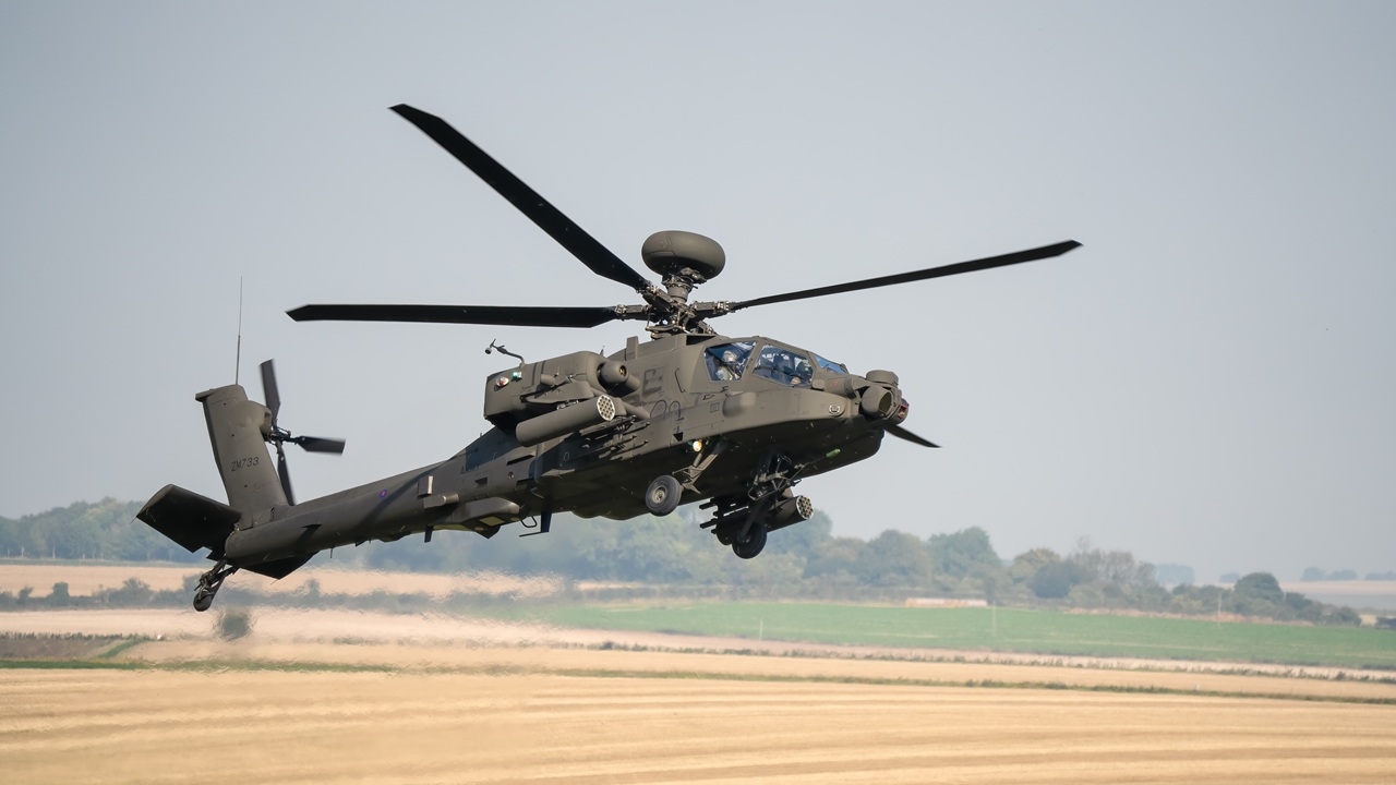 An Apache attack helicopter.