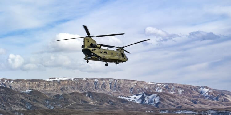Chinook flight through Hindu Kush.
