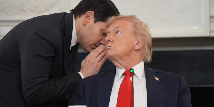 Rubio note pass prompts Trump to predict peace in the Middle East
