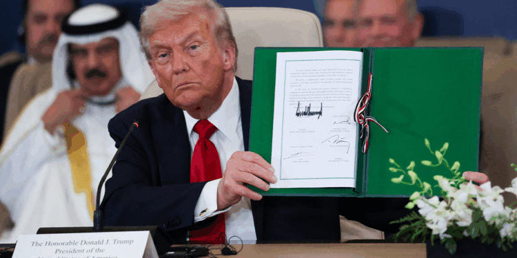 Trump celebrates historic Middle East peace agreement ending Gaza war