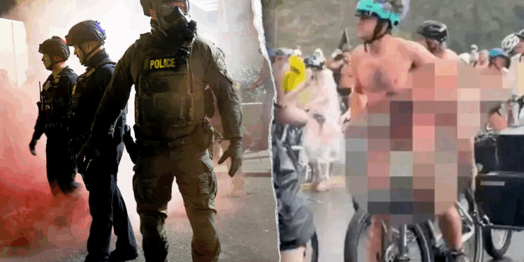 Feds clap back at 'unsightly' nudist protest outside blue city ICE facility