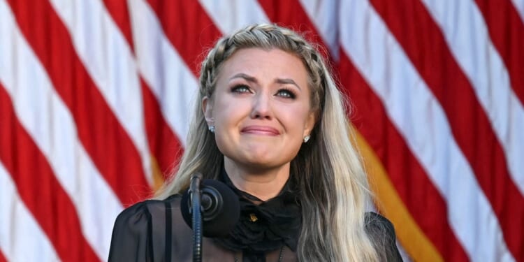Erika Kirk accepts Presidential Medal of Freedom for late husband Charlie