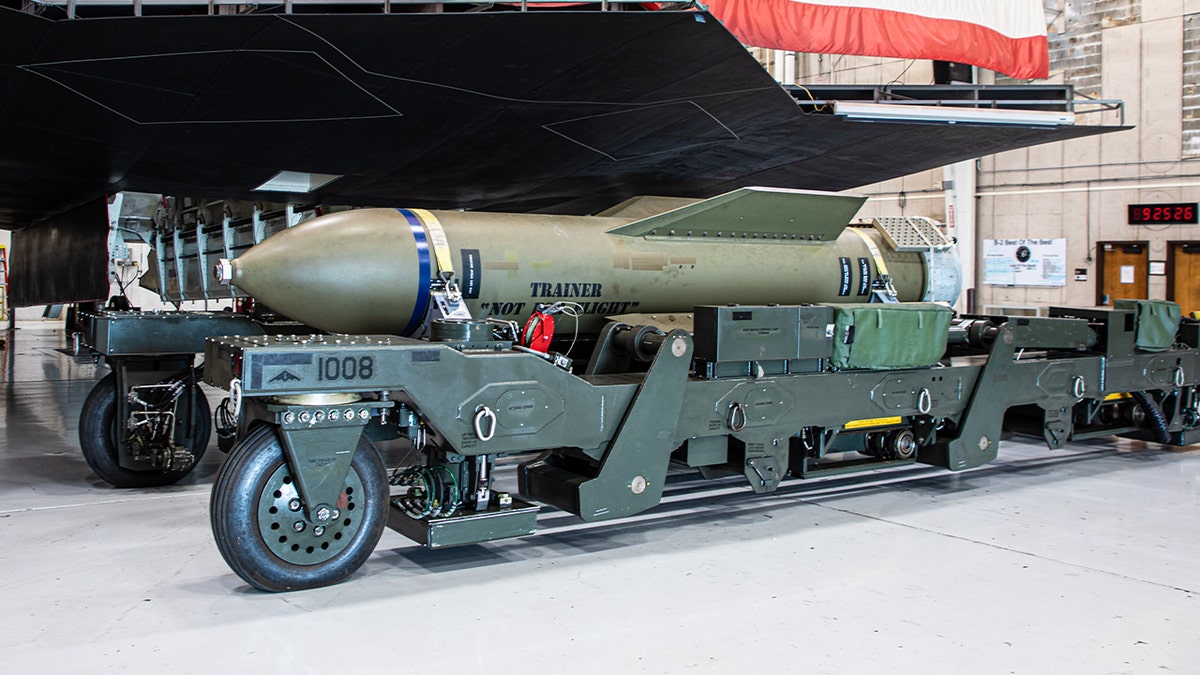 Closeup shot of MOP Bunker Buster bomb