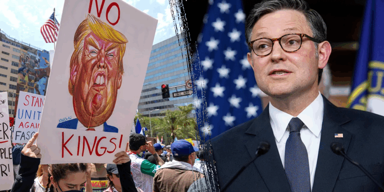 Republicans seize on nationwide anti-Trump protests as shutdown standoff drags on