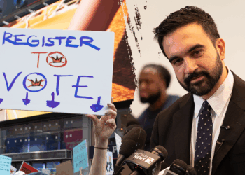 NYC voters back Zohran Mamdani at Times Square rally to oppose Trump agenda