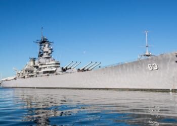 Picture of the USS Missouri.