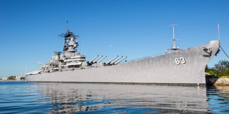Picture of the USS Missouri.