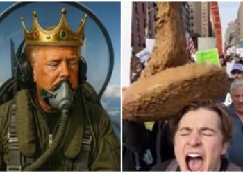 President Trump Shares Wild AI Video of Himself Dumping Sewage on "No Kings" Protesters, Including a Prominent Young Democrat Influencer | The Gateway Pundit