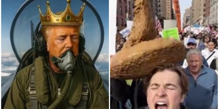 President Trump Shares Wild AI Video of Himself Dumping Sewage on "No Kings" Protesters, Including a Prominent Young Democrat Influencer | The Gateway Pundit