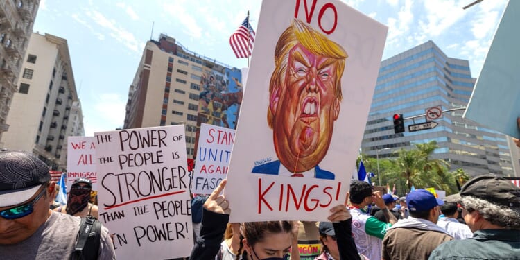 Trump pushes back on 'No Kings' protesters, says he 'works his ass off'