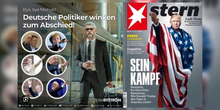 Germany’s War on Satire: AfD MP Fined €11,250 for Meme While Leftist Magazine Is Celebrated After It Depicts Trump Giving Hitler Salute | The Gateway Pundit