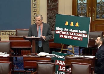 Merkley holds overnight speech against 'Trump’s grave threats to democracy'