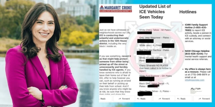 UPDATE: DHS Refers Illinois State Rep. Margaret Croke to DOJ for Sending Out Email Doxxing ICE Agents | The Gateway Pundit