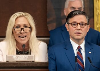 Marjorie Taylor Greene confronts Mike Johnson on GOP shutdown plan