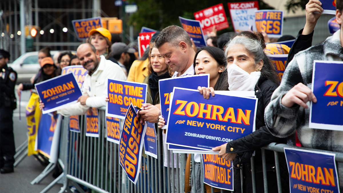 Zohran Mamdani supporters