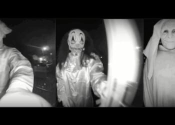 Horror-costumed trio banged on home's front door late at night and 'threatened to kill us,' woman says. Then cops intervened.