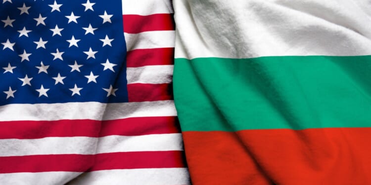 United States and Bulgaria flags