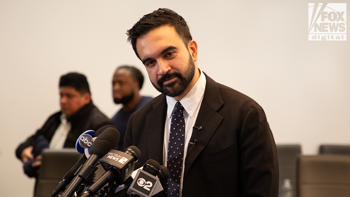 Zohran mamdani speaks to reporters