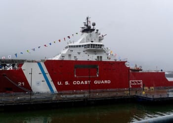 The USCGS Storis at its commissioning ceremony.