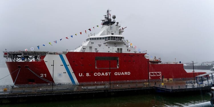 The USCGS Storis at its commissioning ceremony.