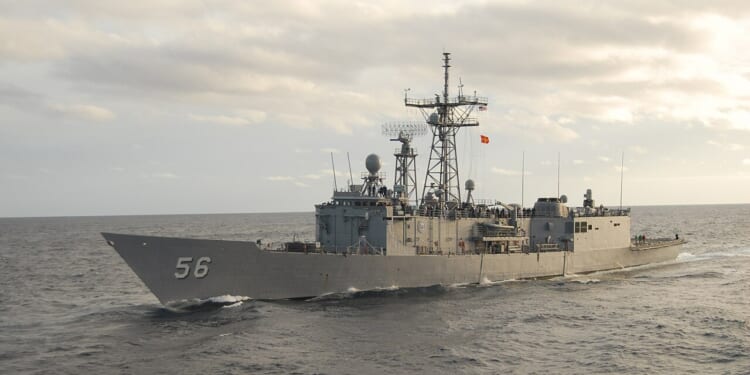 The USS Simpson at sail.