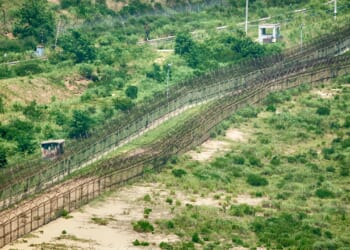 A view of the inter-Korean Demilitarized Zone (DMZ).