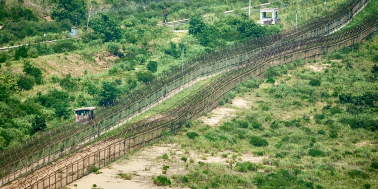 A view of the inter-Korean Demilitarized Zone (DMZ).