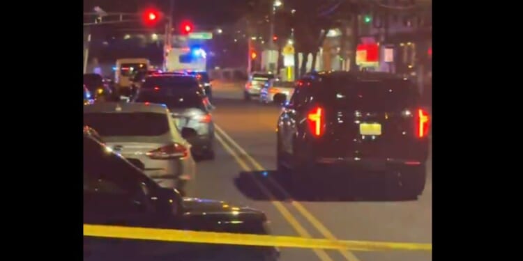 Police presence after an officer was killed in a gunfight in Newark, New Jersey on March 7, 2025.