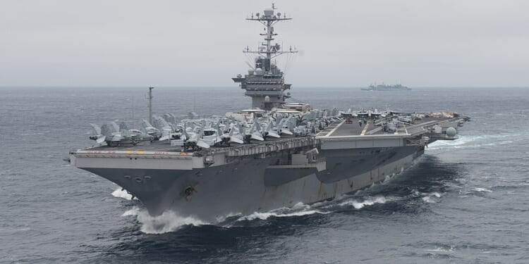 The USS Harry S. Truman at sea.