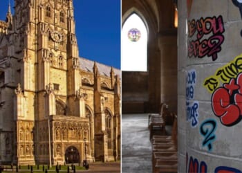 Church of England Allows 'Marginalized Communities' to Cover Historic Canterbury Cathedral in Grotesque Graffiti | The Gateway Pundit