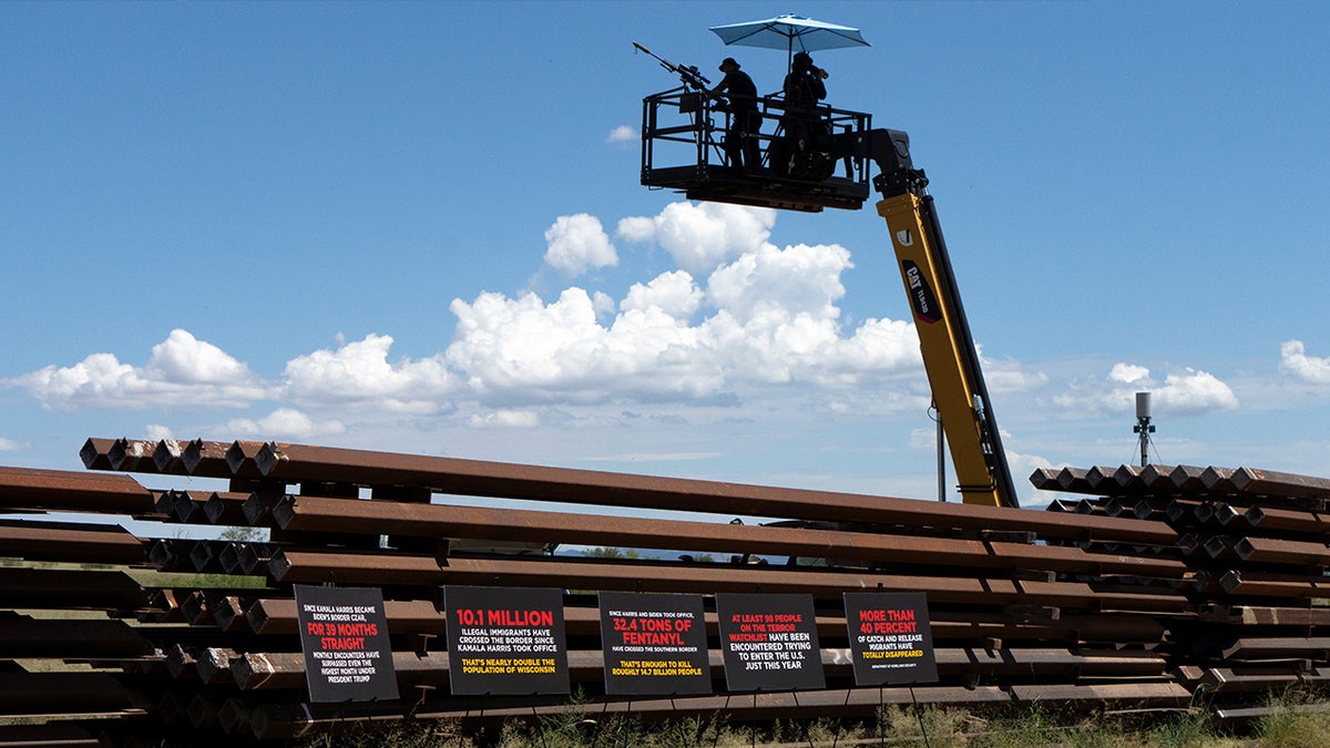 The Secret Service surveils the desert from land and air along the U.S.-Mexico border Aug. 22, 2024, south of Sierra Vista, Ariz.