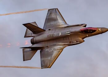 An American F-35 in flight.