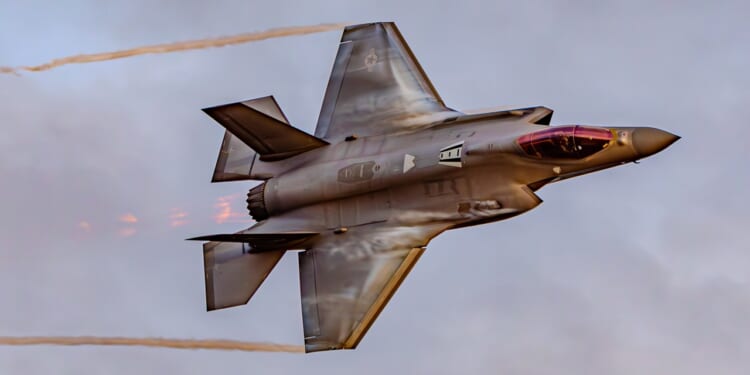 An American F-35 in flight.