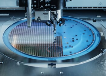 Semiconductor manufacturing on a lithography machine.