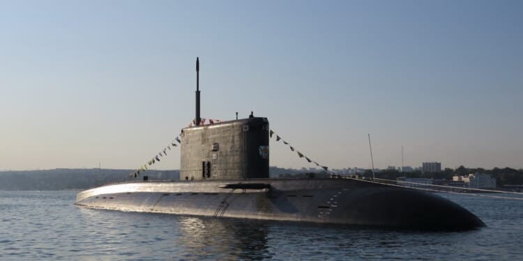 Novorossiysk submarine in Black Sea.