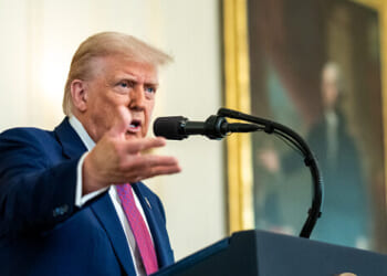 Donald Trump Makes an Announcement from the Oval Office