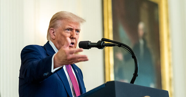 Donald Trump Makes an Announcement from the Oval Office