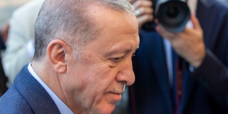 President Erdogan attends the opening of a church.