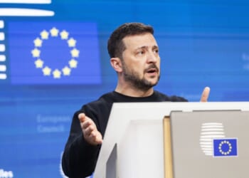 Ukrainian President Volodymyr Zelensky held a press conference in Brussels.