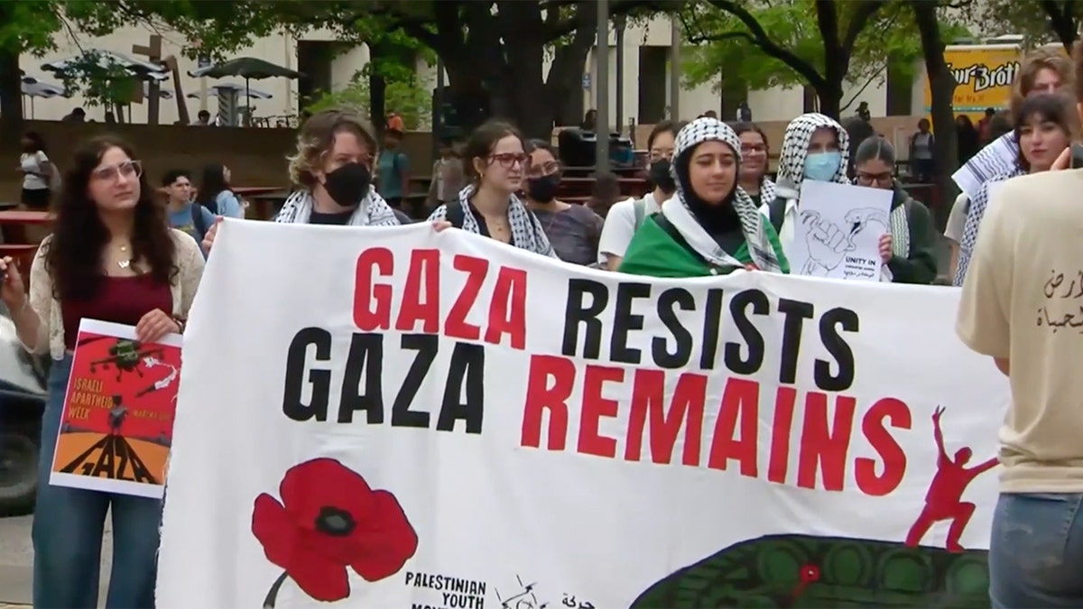 Students attending an annual Israel block party at the University of Texas at Austin were met with disruptive anti-Israel protesters on Wednesday afternoon.