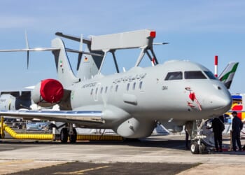 A Saab GlobalEye plane.