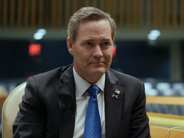 Mike Waltz interview with Matthew Boyle at the UN - 10-24-2025 Matt Perdie/Breitbart News
